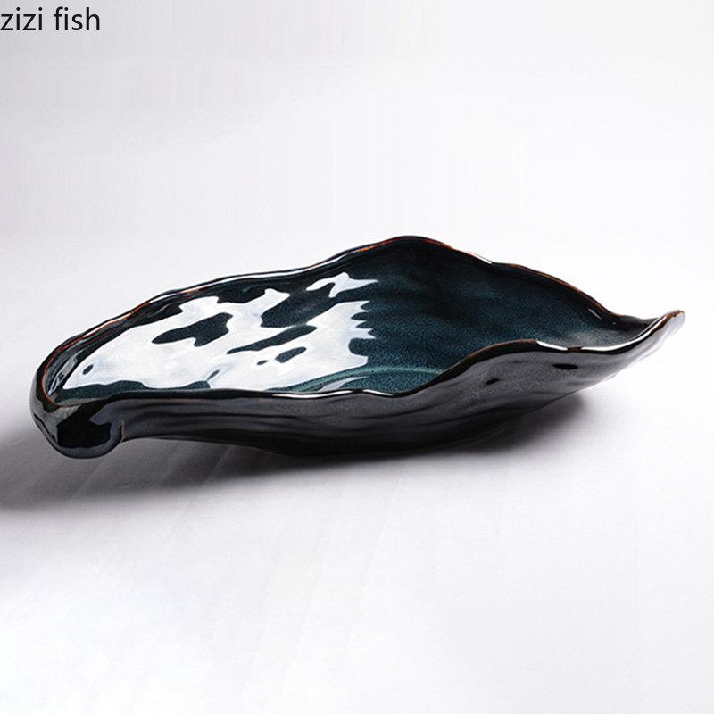 Kreative Sashimi-Eisplatte, Austern-Keramikplatte, Rest-Tischdekoration, Hotelservice, Geschirr, Küchenaufbewahrung