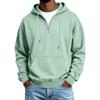 Men's Color Half-Zip Hooded Sweatshirt Casual Winter Pullover