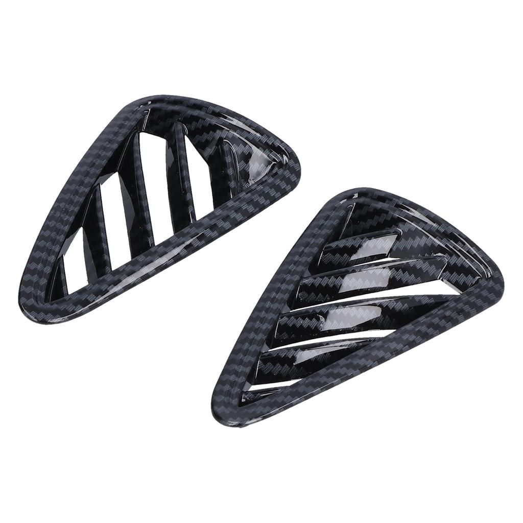 2pcs Car Air Vent Outlet Cover Trim Front Upper Carbon Fiber Style Replacement for Mazda CX‑3 CX3 2017‑2018