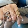 New Fashion Trend Unique Design Elegant Exquisite Vintage Pearl Open Ring Women Jewelry Party Premium Gift