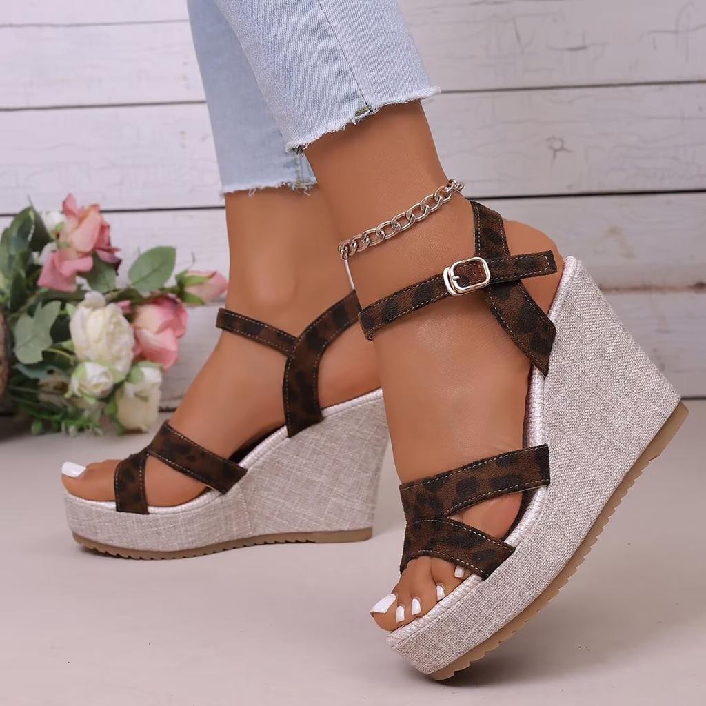 Women'S High Heels Platform Sandals With Colorful Woven Straps Sandal Elegant Temperament Dress Accessories Sandalias De TacóN