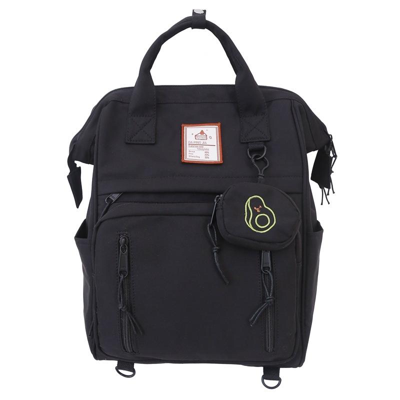 Solid Color Student School Bag Girls Backpack Student Travel Backpack