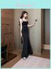 Elegant Long Dress For Women With Slit And Bodycon Fit For Evening Wear
