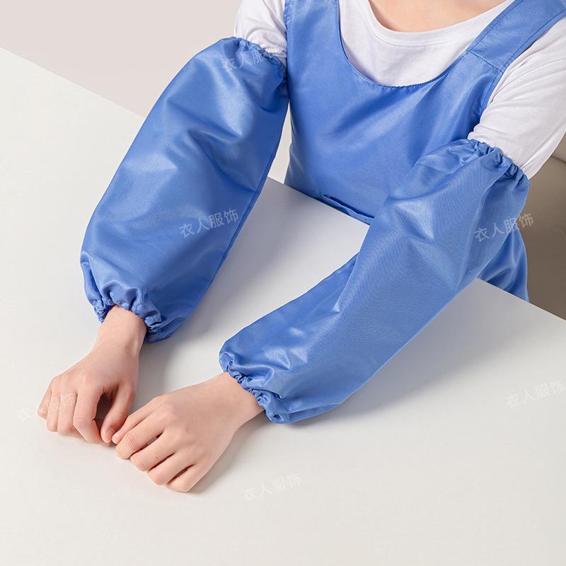 Women's Hair-Resistant, Stain-Proof Sleeveless Apron with Hat - Solid Color and Embroidered Design