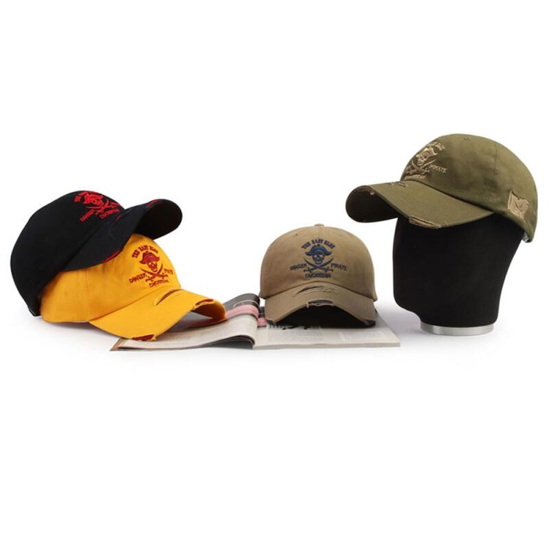 Oversized Pirate Vintage Cap Ball Cap Khaki