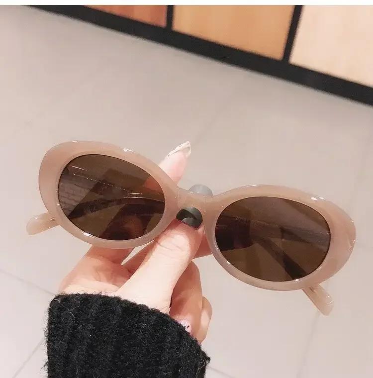 

Small Oval Cat Eye Sunglasses for Women Vintage Brand Designer Sun Glasses Female Trendy Eyewear UV400 Men Shades Gafas De Sol 1PC