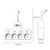 Durable 4/5 Plugs EU Plug Outlet Wall Mounted USB Outlet Electrical Socket Type-C Ports Universal Power Strip Home Offices