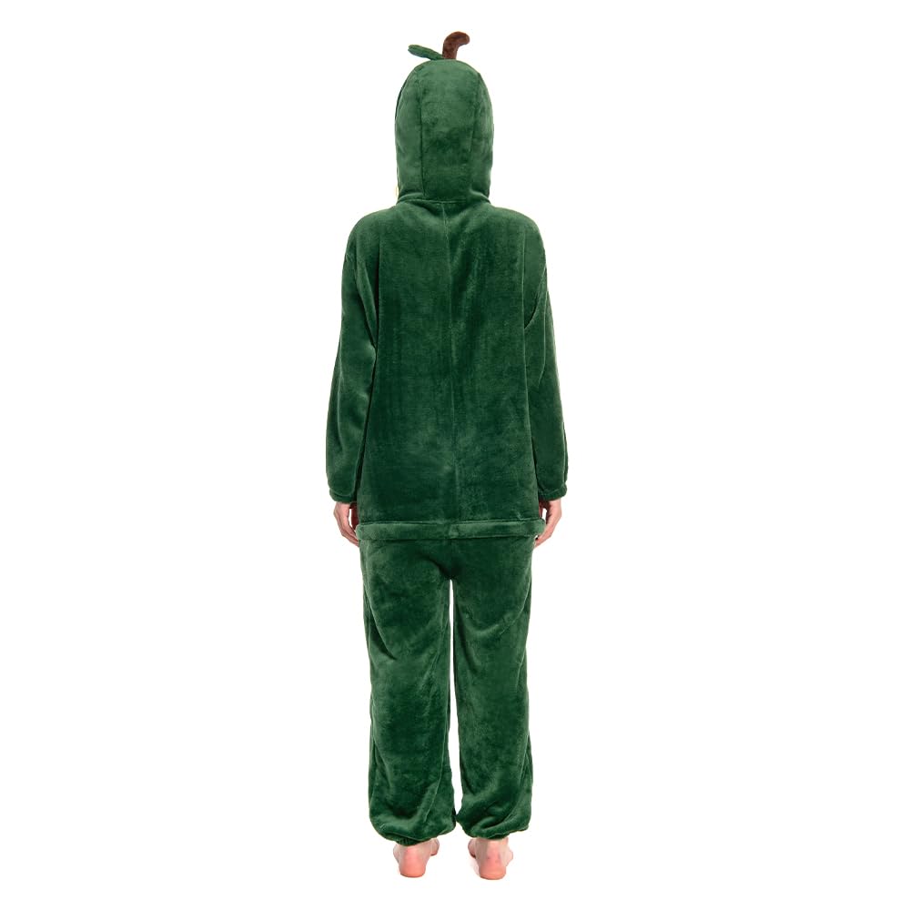 OLAOLA Avokádové Kigurumi Pyžamo, Jídlo, Ovoce, Zelenina, Halloweenský Kostým, Dospělý, Roztomilý, Legrační, Teplý, Nadýchaný, Domácí oblečení, Párty, Ochrana proti chladu (L)