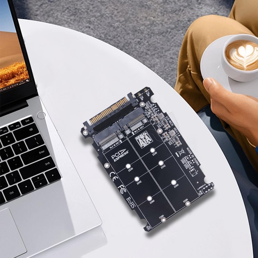 M.2 SSD To U.2 Adapter Card M.2 NVME SSD To U.2 SFF-8639 Adapter PC-E3.0X4 Hard Disk Adapter Card with Case for Desktop Computer