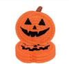 4 Piece Halloween Pumpkin Shaped Coasters Cotton Rope Woven Tabletop Decoration Heat Resistant Bowl Plate Mats Coffee Cup Coasters Set