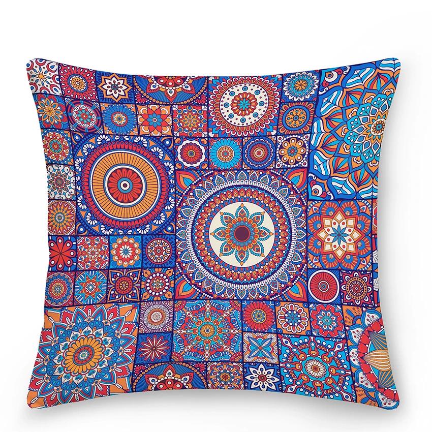 Mandala Pillowcase Decor Sofa Bed  Decorative Car Cushion Cover Boho Style
