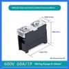 Din Rail Terminal Block In12Bk In20Bk 600V 2/3 Pin 30A/60A Electrical Connection Terminal Split High Current Junction Box