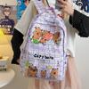 Printed Capybara Backpack Outdoor Breathable Large Capacity Travel Bag Schoolbag