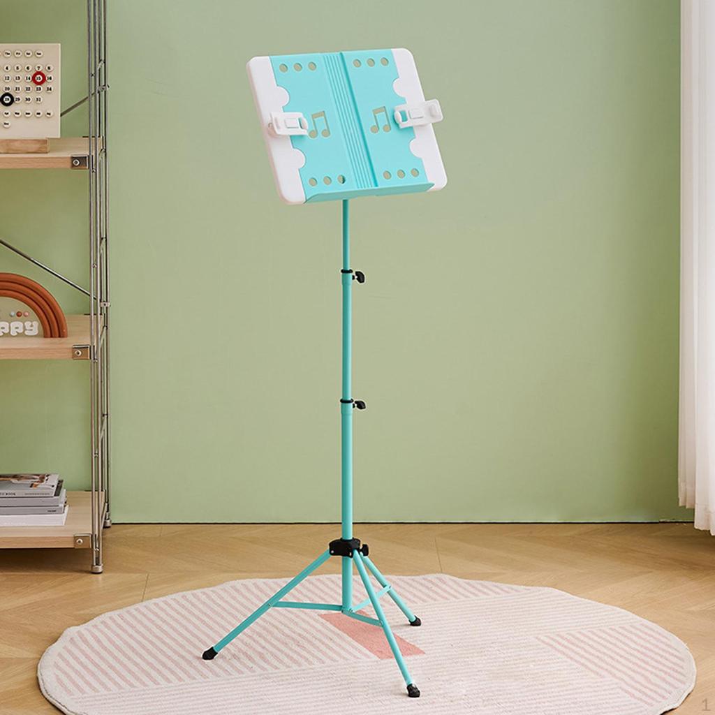 Folding Music Stand for Violin Players, Adjustable Desktop Book Holder Performance