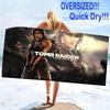 Tomb Raider Print Beach Towel, Large Soft Quick Dry Towel for Beach Camping Swimming