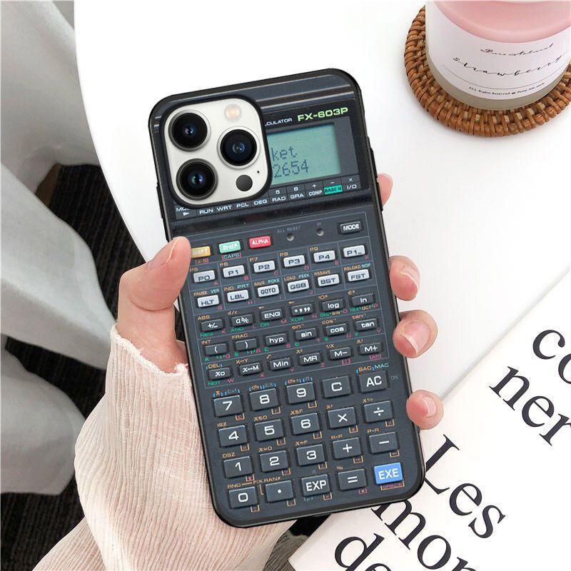 Funda Retro Peculiar Funny Calculator Phone Cover For Iphone 14pro 11pro 12 13pro Max 5s 6s Xs 7 8plus SE Xr 12mini Coque Cases
