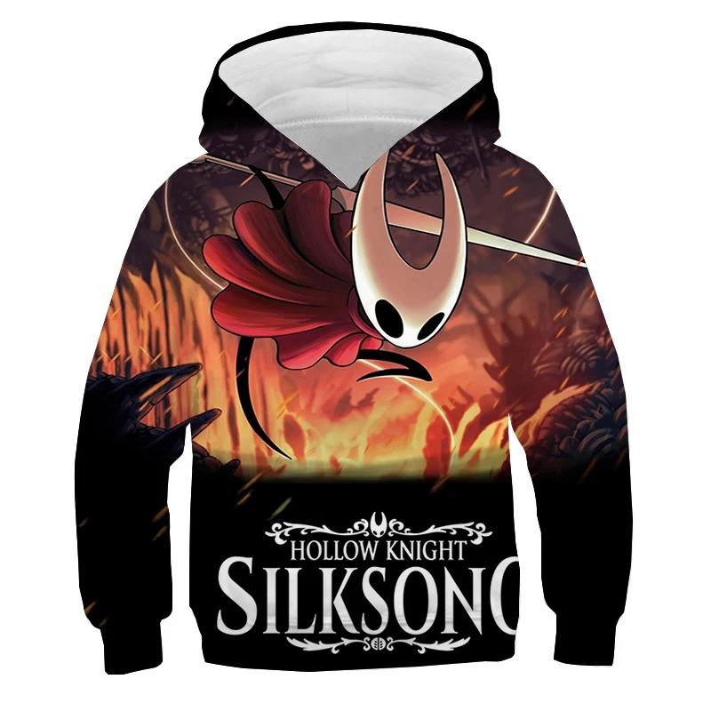 Hollow Knight Print Hoodies Men's Sweatshirts Autumn Pullover Boys Tracksuit Y2k Tops Anime Hoodie Kids Clothes