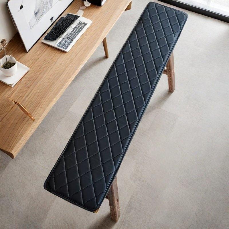 Universales langes Bankkissen PU-Leder Stuhlsitzkissen Rutschfest Massivholzstuhl Teestuhl Kissen Patio Sofa Möbelkissen