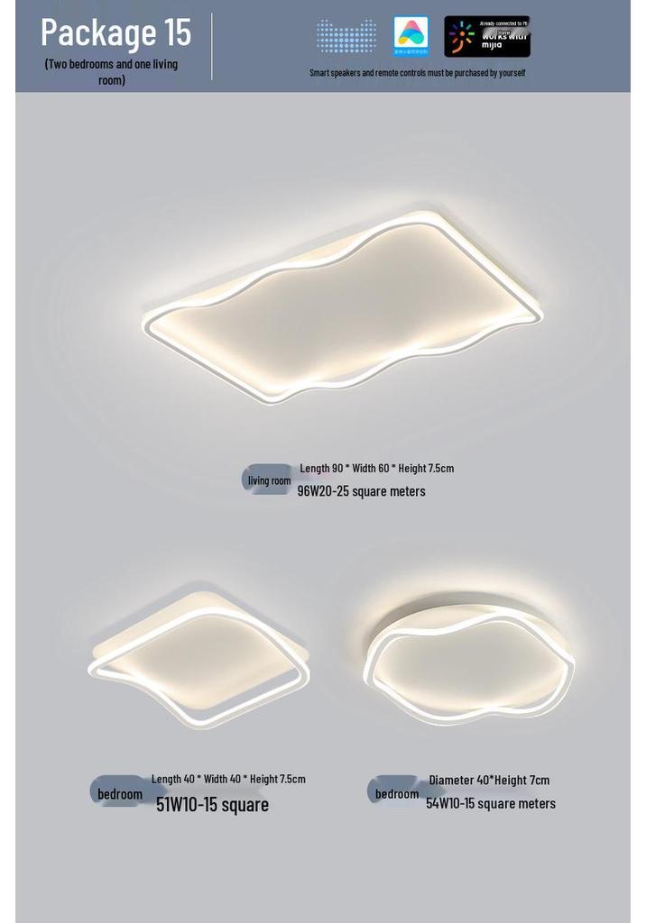 Modern Nordic Master Bedroom Ceiling Light with Smart Mijia & Tmall Genie Support for Home & Study Room