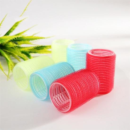 10Pcs Hair Roller Self-adhesive Bouncy Heatless Grip Hair DIY Styling Hair Curler Tool Self Roller Hair Salon