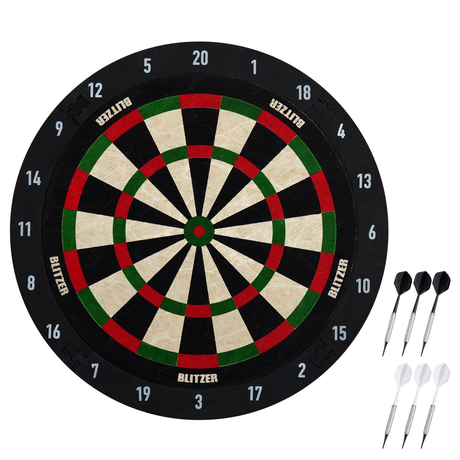 

BLITZER Soft Tip Dart Practice Made of Sisal Same size as a soft tip dart this hard tip dart board is perfect for home Features a playing supports