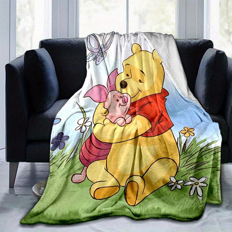 1pc,Winnie the Pooh and Piglet Blanket Cute Cartoon Throw for Home Decor, Couch Cover, Outdoor Use, Travel