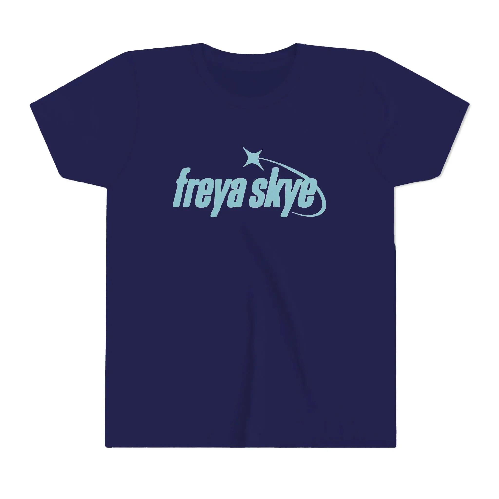 

Freya Skye Logo TShirt with Star EmbellishUnisexts and Curved Decorative Design WOMEN And Unisex TShirt 4XL