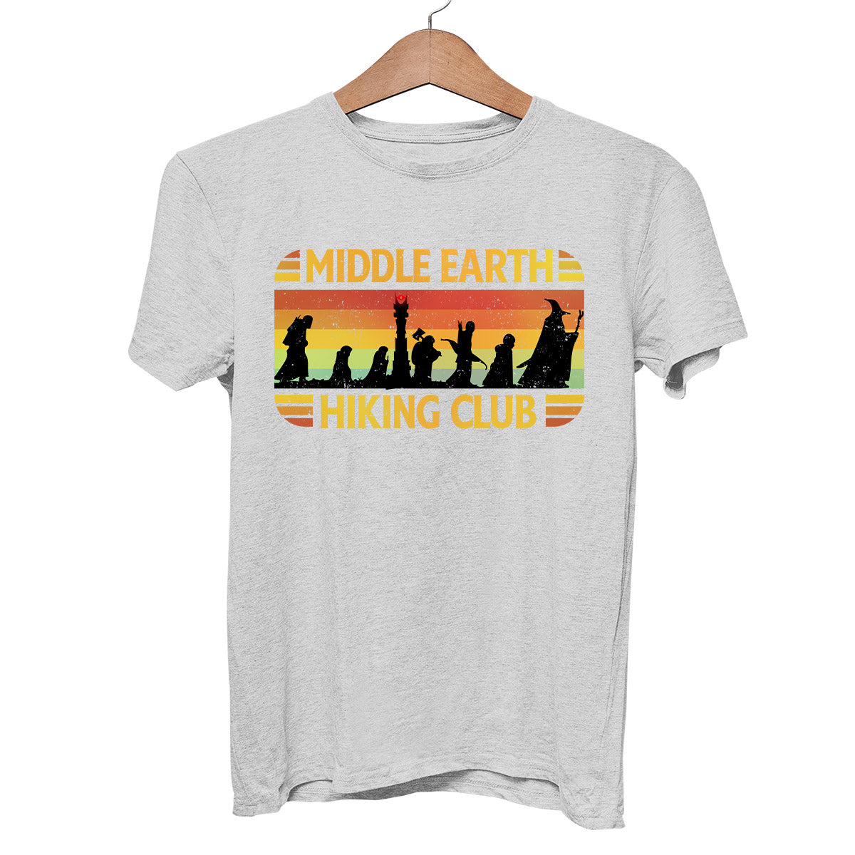 Middle Earth Hiking Club Frodo Gandaf Adult funny T-Shirt S