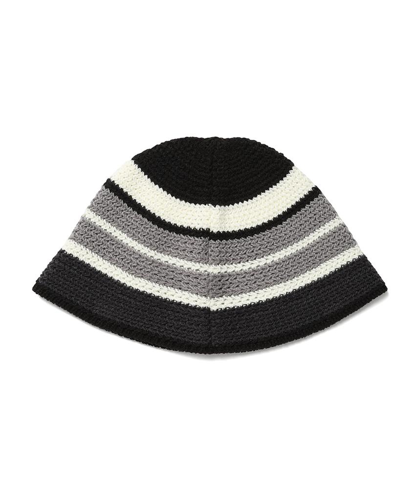 CAVISH Striped Knit Bucket Hat Black(Cv2Dsuab24A)