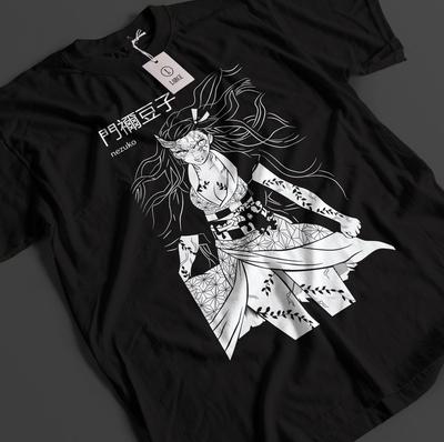 Demon Slayer Shirt Nezuko T-Shirt Tanjiro KNY Anime Zenitsu Top Akaza Muzan Tee