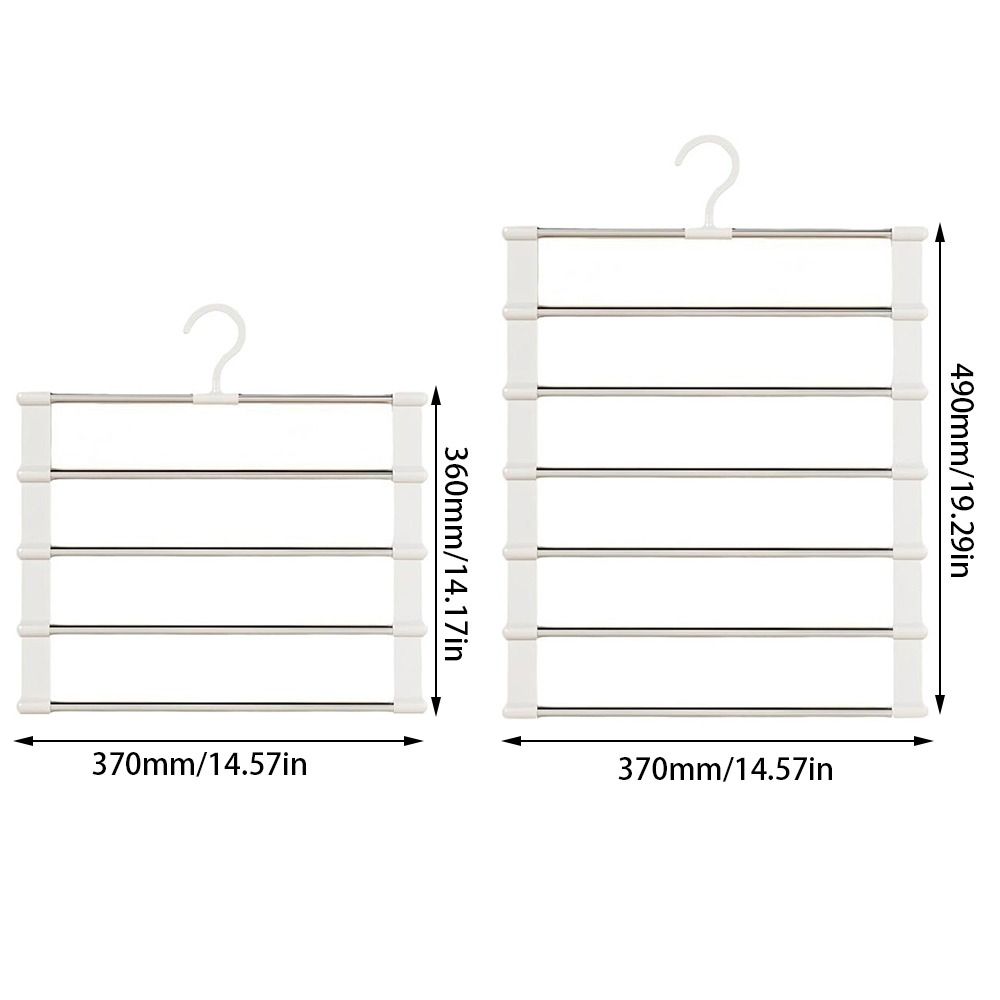 Stainless Steel Trousers Clip Foldable Closet Organizer Durable Hangers