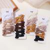 Children Fresh Hair Clips Set Girl Sweet Printe Flower Hairpin Lovely Kids Hair Accessories Cloth Barrettes Headdress Hairgrips