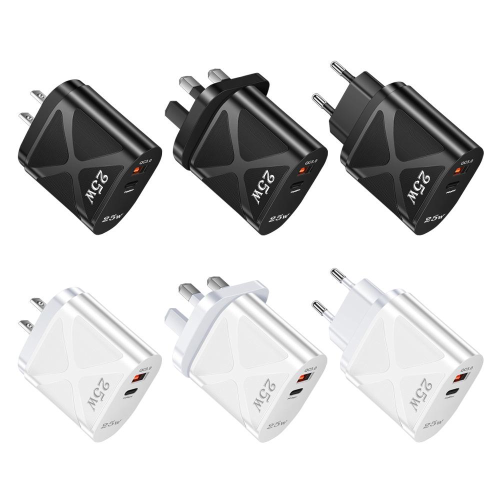 5V/9V/12V USB Travel Charger with US/EU/UK Specs, PD25W & QC3.0 Fast Charging
