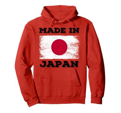 Made In Japan with Japan Flag Novelty Graphic Cool Design Hoodie