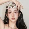 Y2K Style Hair Bandana Leopard Star Print Hair Scarf Neck Scarf  Hair Styling Fashion Outfit