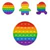 Colorful 12cm Rainbow Silicone Press Bubble Toy For Sensory And Educational Fun
