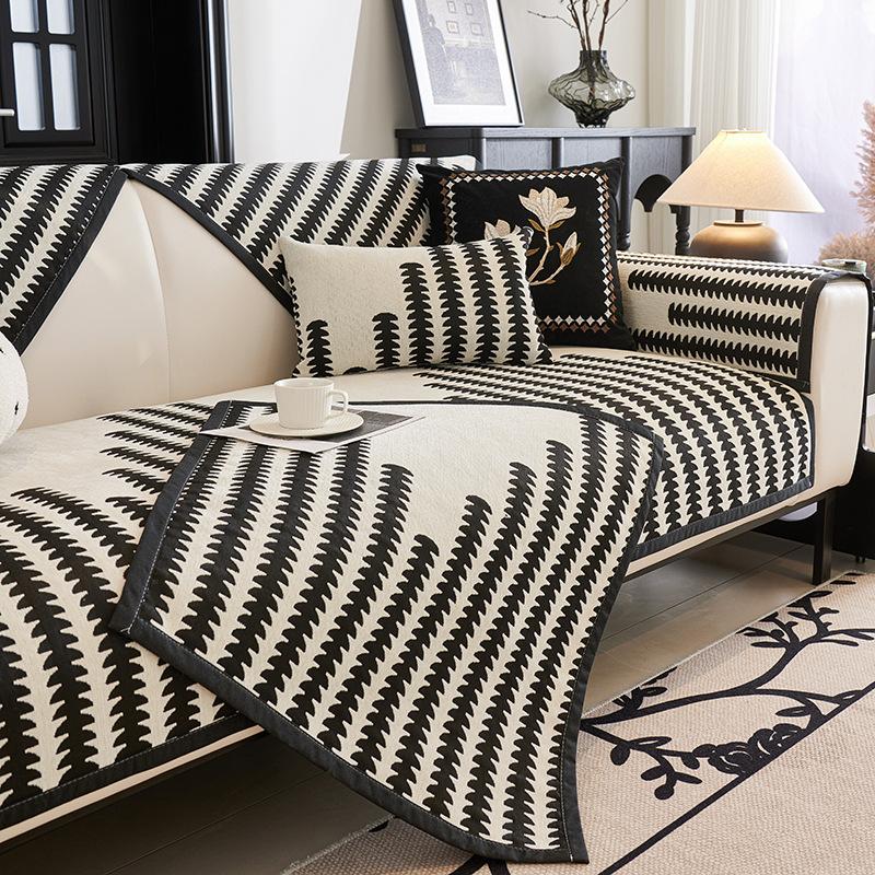 Nordic High Sense Chenille Sofa Cushion Four Seasons Universal Seat Cushions Non-Slip Leather Sofa Cover Cloth