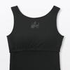 MUJI Smooth Ribbed Bra Tank XL Women's Top, FCB57A6S, Black,