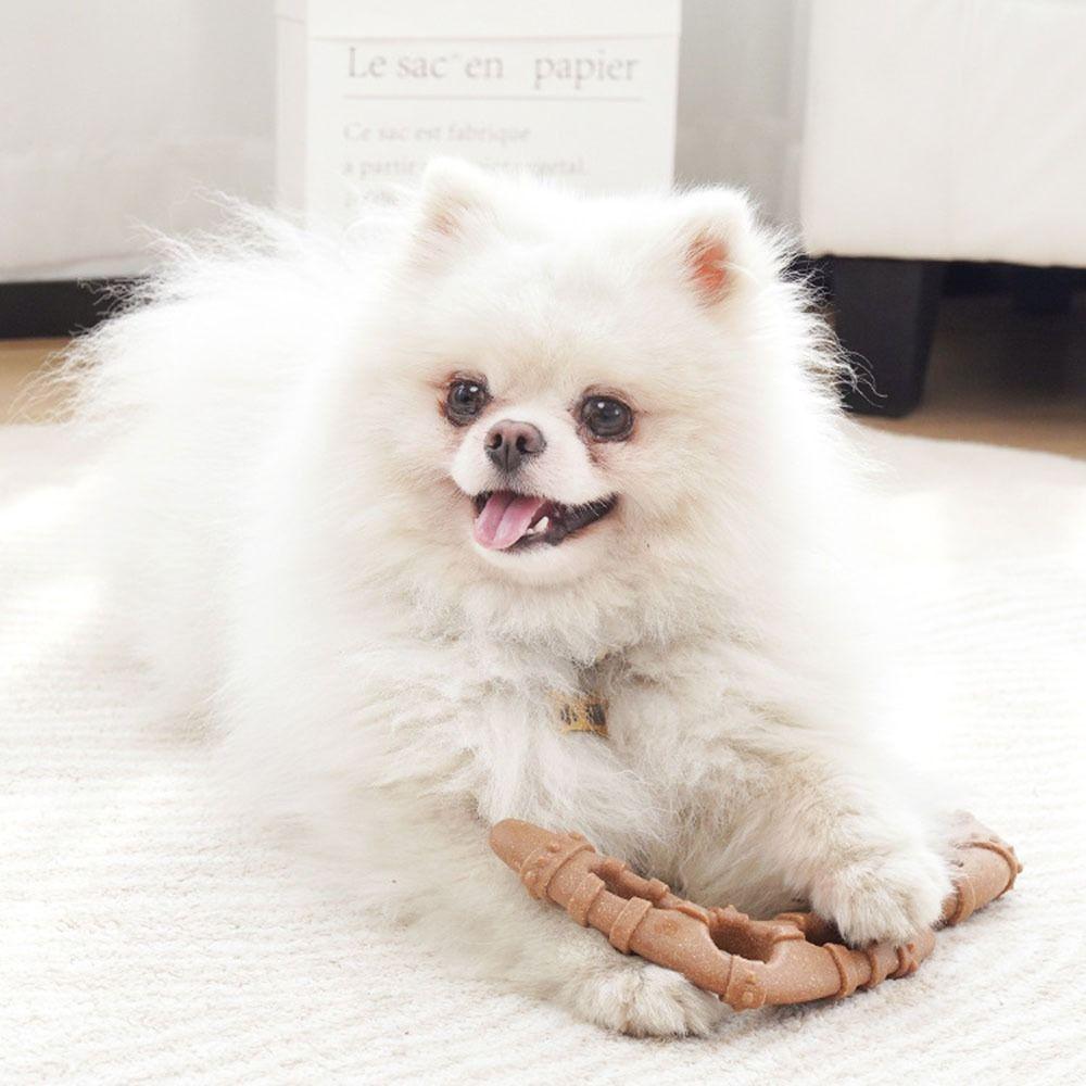 Bone-Like Shape Dog Teething Toy Natural Non-Toxic Imitation Bone Dog Toy Small Dogs