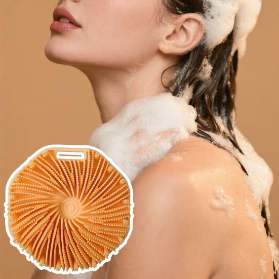 Bath Brush with Ultra-Soft Bristles Ergonomic Grip Hanging Design Rich Foam Exfoliating Body Brush Skin Cleansing Brush