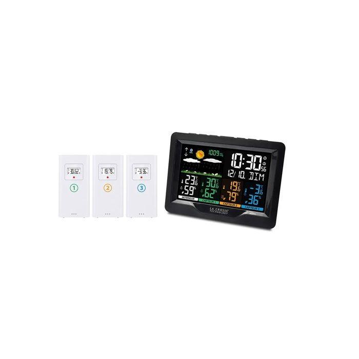 Station Météo - La Crosse Technology - WS6204-BLA - 3 Capteurs - Noir - Intérieur/Extérieur