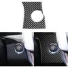 Real Soft Carbon Fiber Car Ignition Lock Panel Engine Start Stop Switch Cover Trim Sticker Auto Interior Accessories Compatible with Toyota
