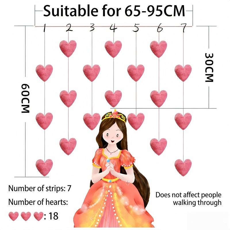 Cute Knot Door Curtain No Punching Partition Curtain For Bedroom Bay Window Room Divider Girl Heart Diy Home Decor