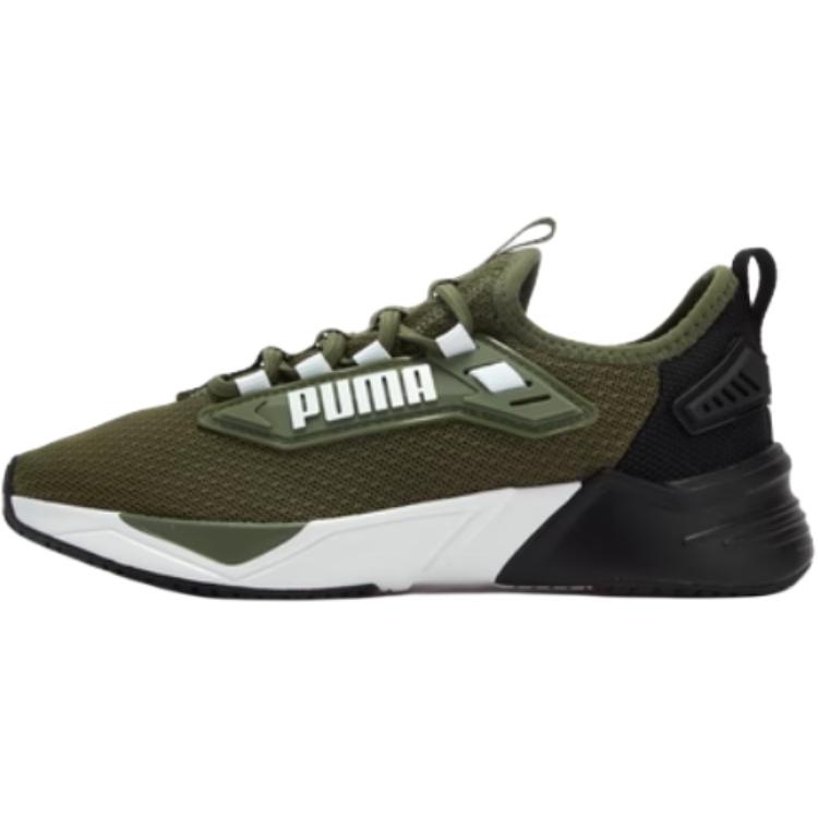 PUMA Retaliate 3 Cushioning Breathable Low top Kids Lifestyle Shoes Olive Kids 405476-01 28