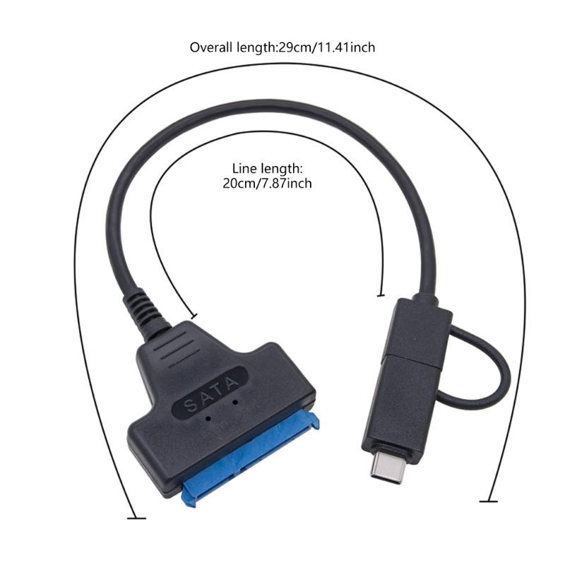 USB 3.0 Adapter Cable For 2.5Inch HDD/Solid Disk, 6Gbps Fast Speed Data Transfer Converter With UASP Support (Black)