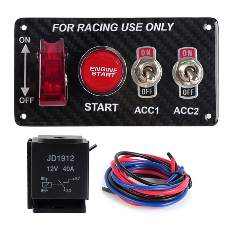 Ignition Control Panel Push Toggle for Truck Motorsport Motorhomes