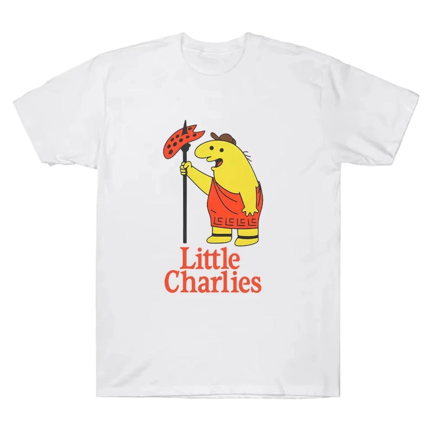 

Little Charlie s Funny Meme T Shirts Smiling Friends Merch T-shirt Women Men Cotton Clothes Unisex Casual Tees Cartoon Print Top S чёрный