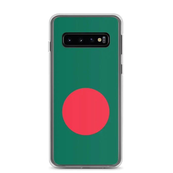 Coque Téléphone – Samsung – Galaxy S10 – Drapeau Bangladesh – Souple – Multicolore
