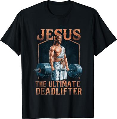 Jesus Der ultimative Deadlifter Fitnessstudio Vintage Christliches T-Shirt Unisex T-Shirt