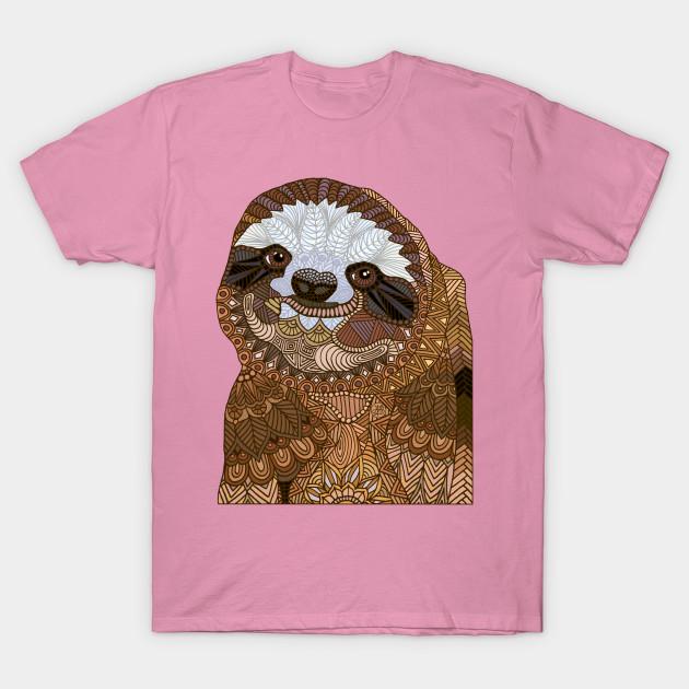 T-Shirt Damen Happy Faultier Harajuku Print Kawaii T-Shirt Sommer Kurzarm Damen T-Shirt Top Tee